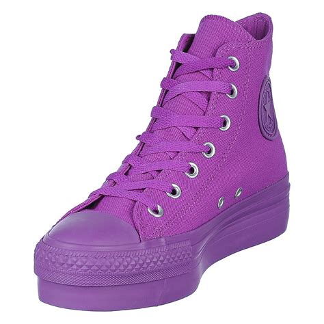 purple platform sneakers.